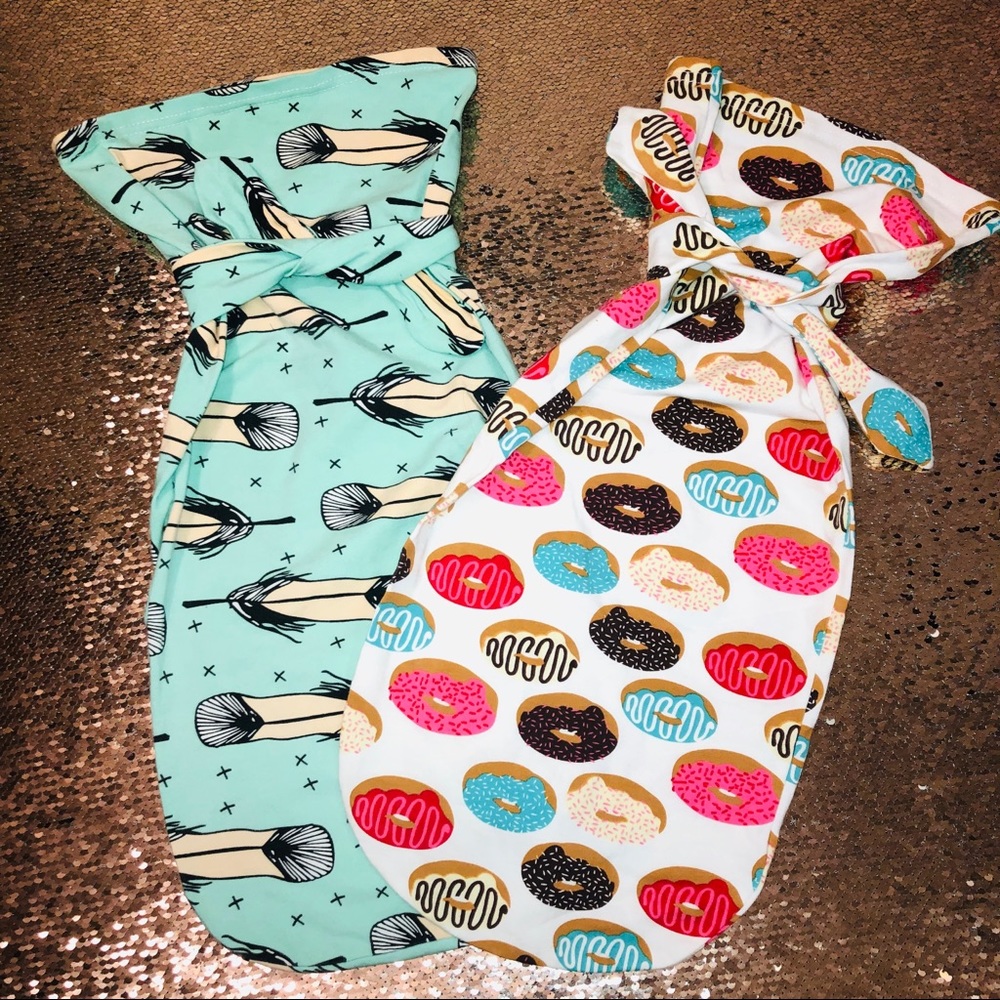 Twin set infant feather & doughnut 🍩 sleep sacks